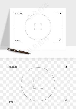 相机取景框屏幕边框png免抠