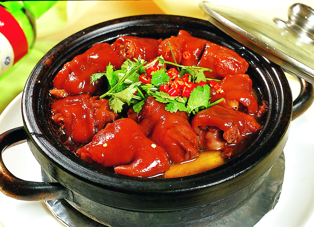 干锅猪蹄美食图片
