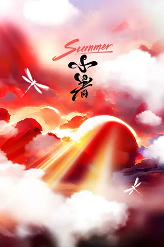 小暑节气传统活动海报