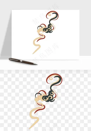 国潮敦煌云纹祥云云彩png免抠