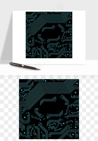科技电路板线路矢量png免抠