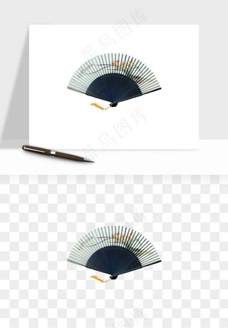 古风扇子元素png免抠