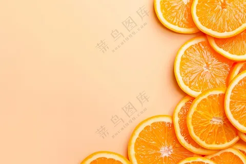 新鲜橙片背景图片 新鲜橙片背景图片