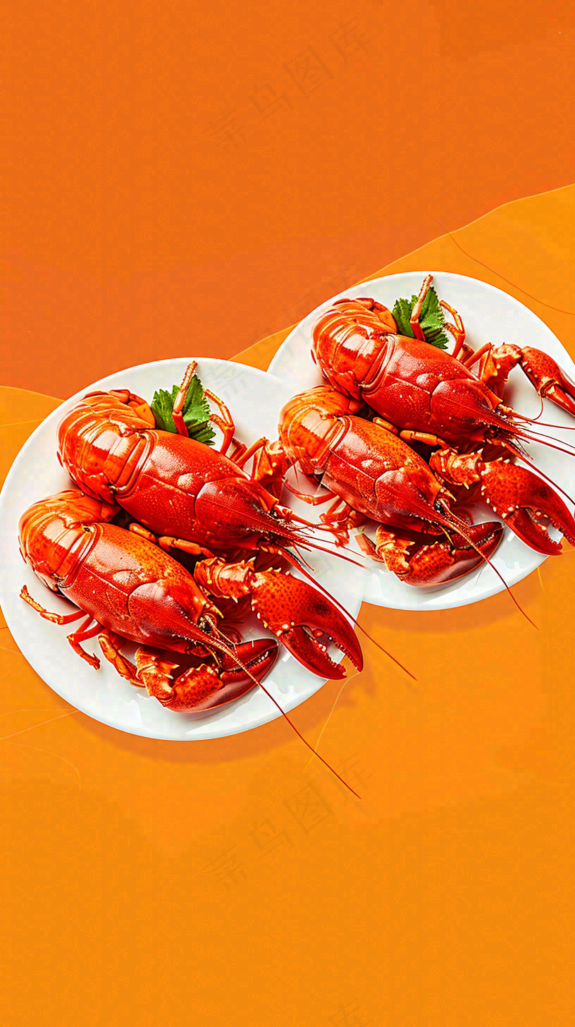 中餐美食小龙虾背景