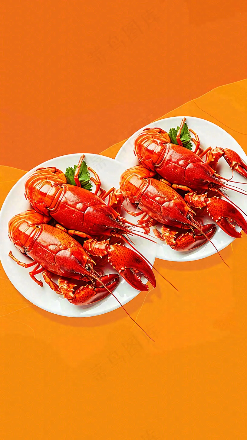 中餐美食小龙虾背景