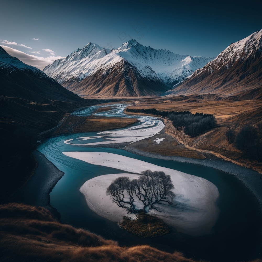 江山河流风景图