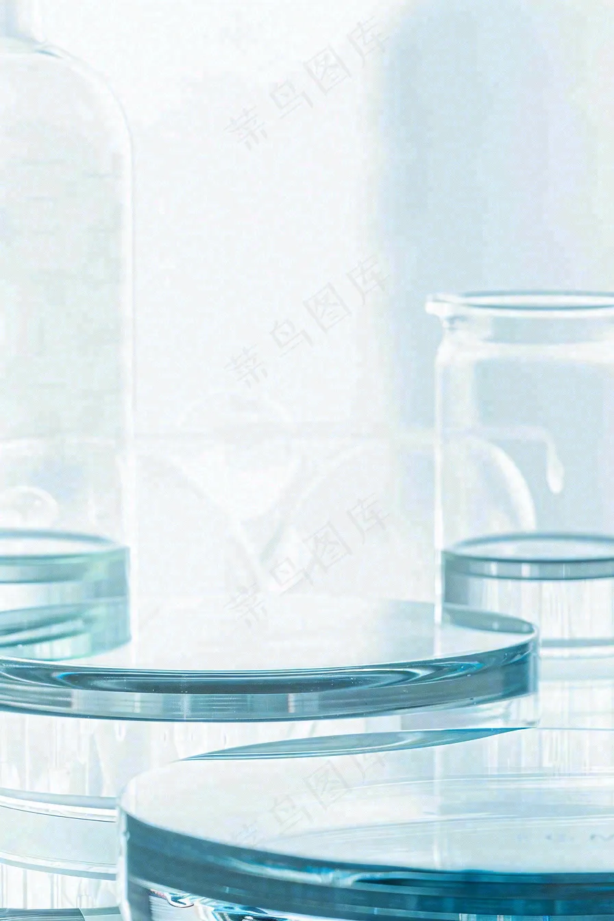 美妆护肤3d展台清新背景