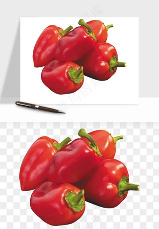 青圆椒蔬菜png免抠