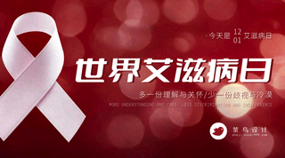 艾滋病日横版海报