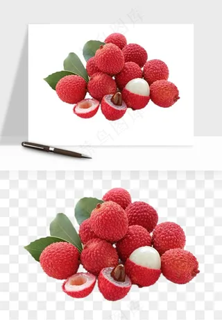 荔枝妃子笑水果png免抠