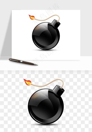 卡通地雷炸弹png免抠