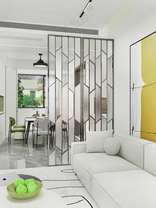 建材-效果图-屏风隔断-高清无水印