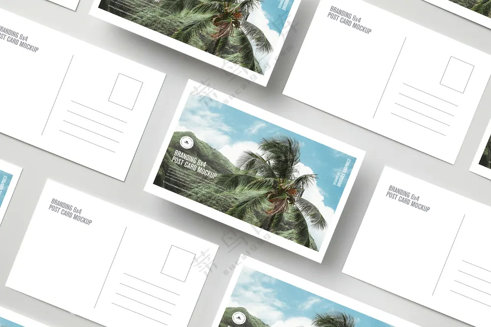 20明信片样机矩阵名片贺卡卡片请柬文创展示样机PSD素材