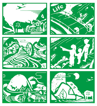 农产品插画黑色线稿背景底纹