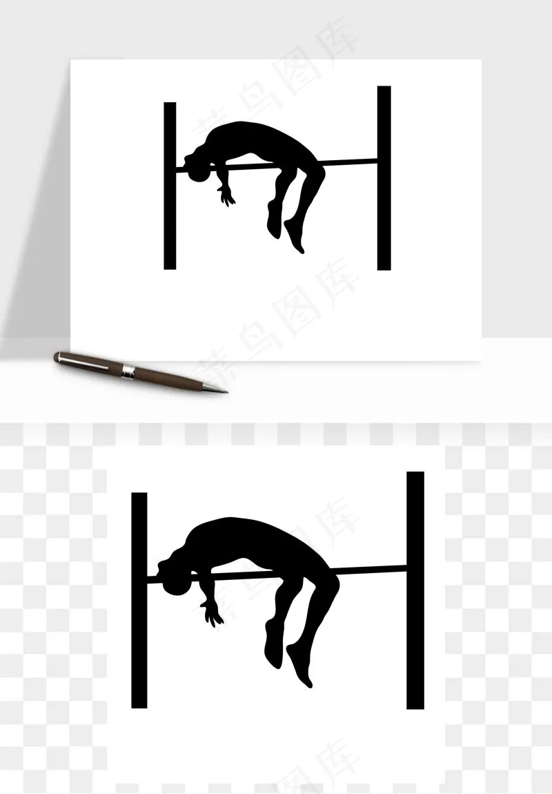 运动人物剪影矢量