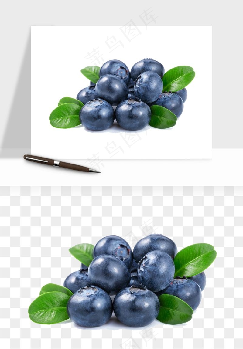 蓝莓水果png免抠