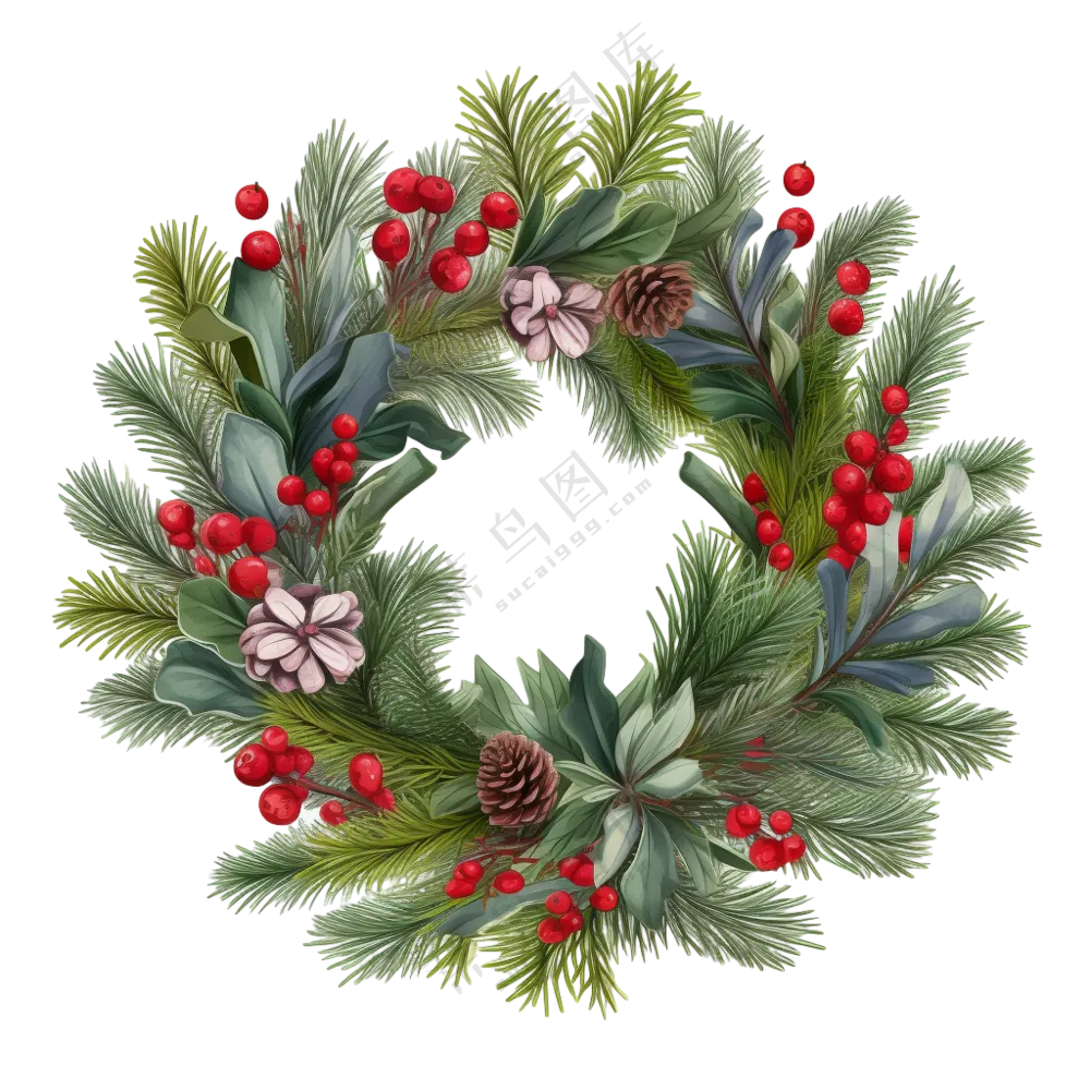 传统圣诞花环