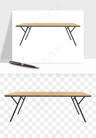 中式长椅长桌木桌png免抠