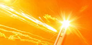 高温预警炎热背景