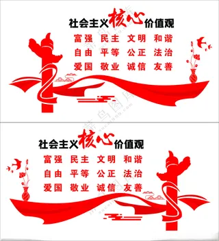 价值观图解CDR海报