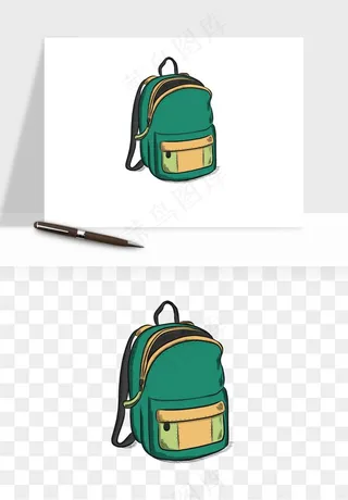 卡通书包背包双肩包png免抠