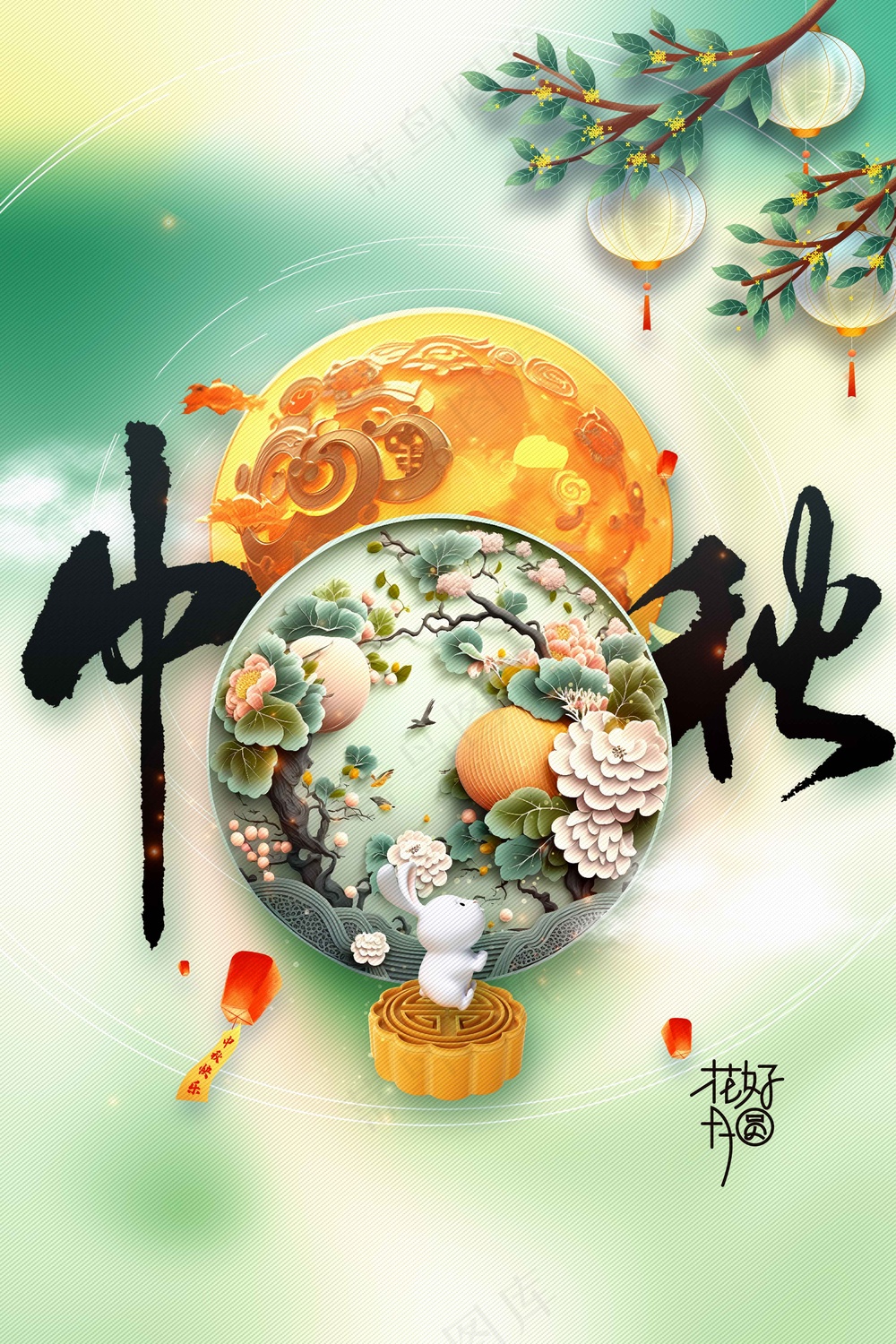 中秋节节日传统活动海报
