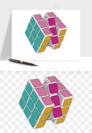 游戏魔方玩具png免抠