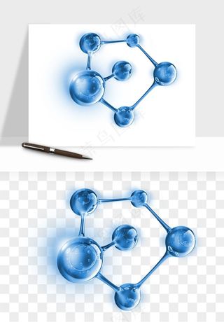 细胞水分子DNA精华成分png免抠