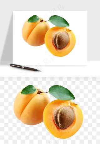 桃子油桃黄桃水果png免抠