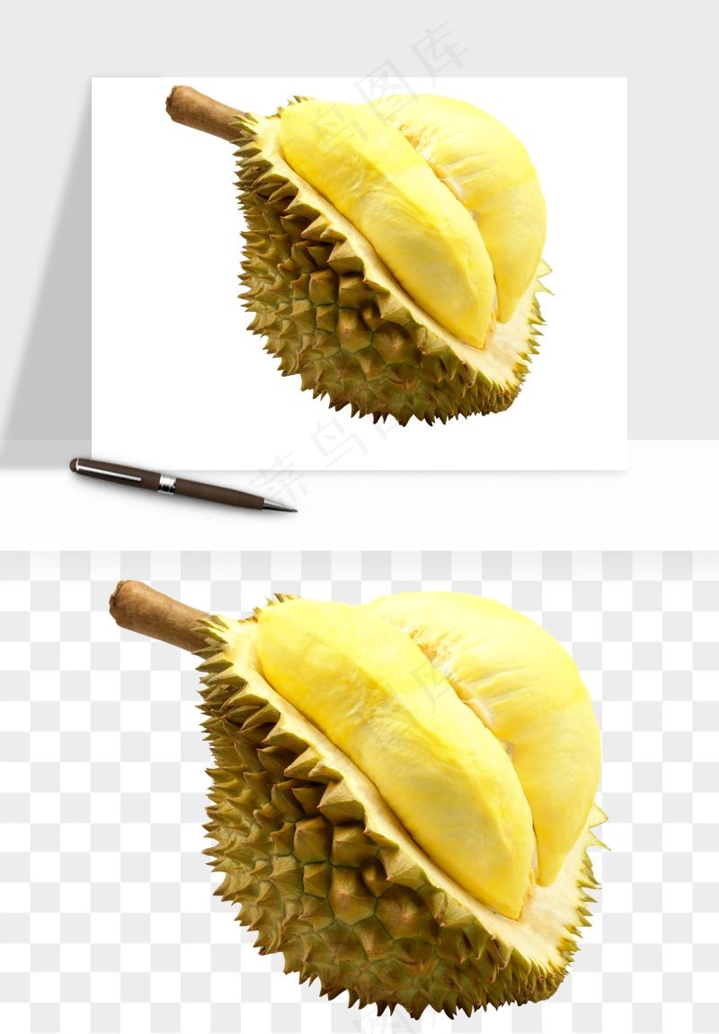 榴莲果肉水果png免抠