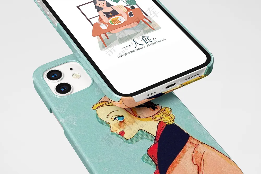  iPhone12手机壳样机文创周边PSD模板-06