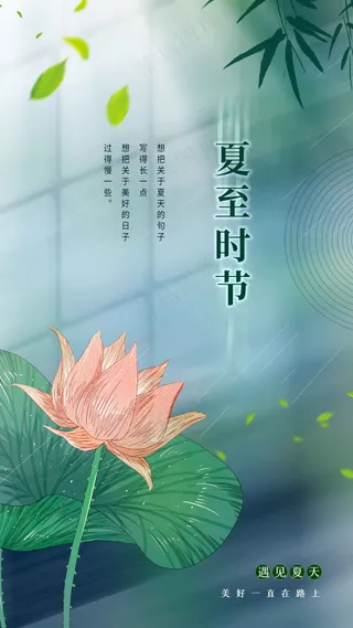 夏至节气传统活动海报
