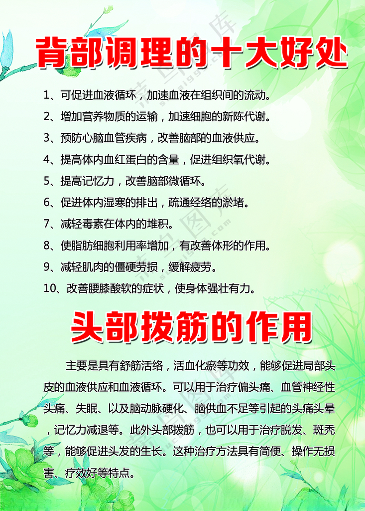 头部肾部保养养生文化海报