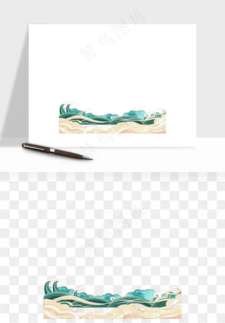 国潮祥云海浪云层云彩png免抠