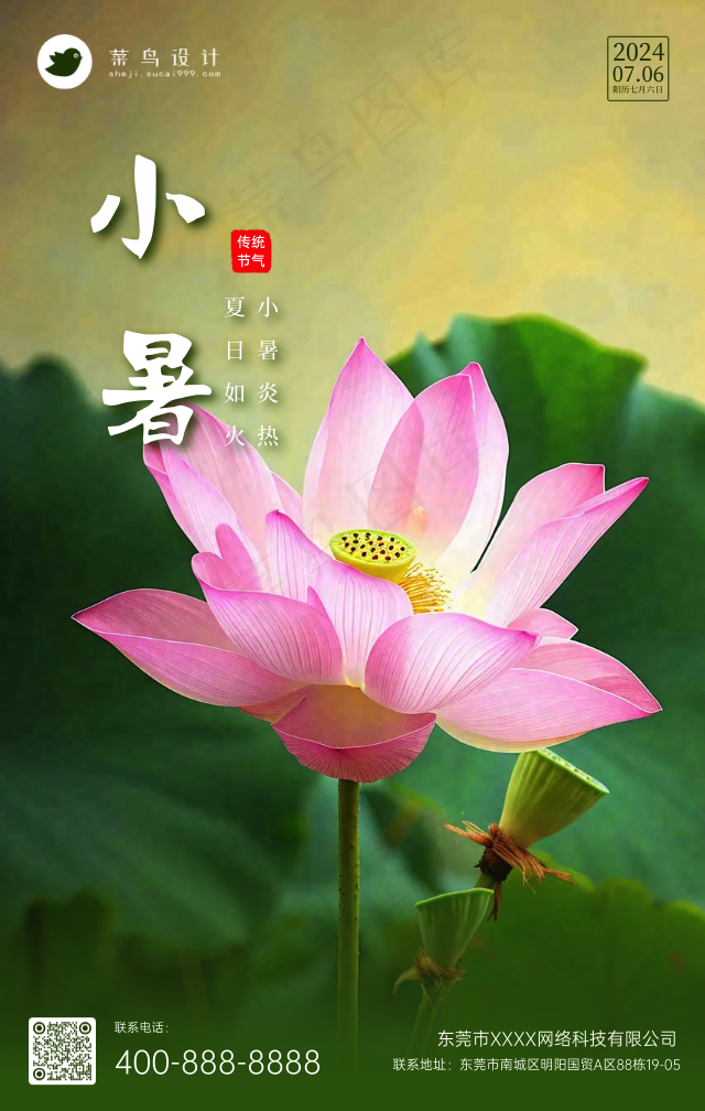 小暑手机海报
