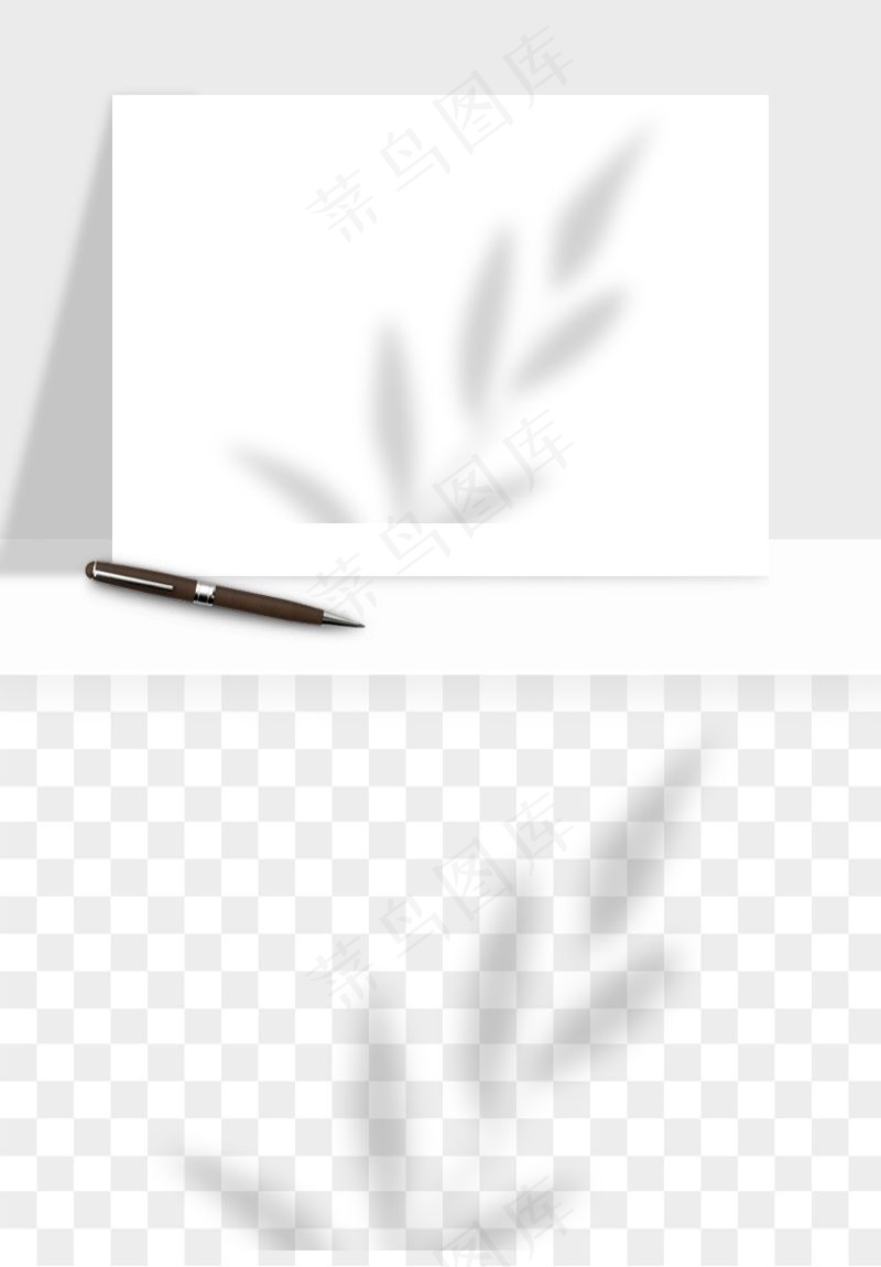 阴影植物窗户投影免抠元素
