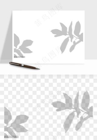 阴影植物窗户投影免抠元素