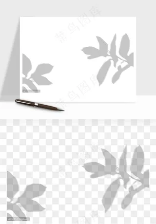 阴影植物窗户投影免抠元素