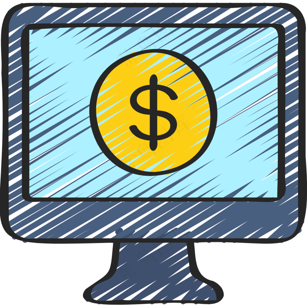 线上财富 铅笔手绘图标icon