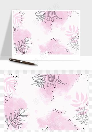 水彩花卉手绘矢量背景