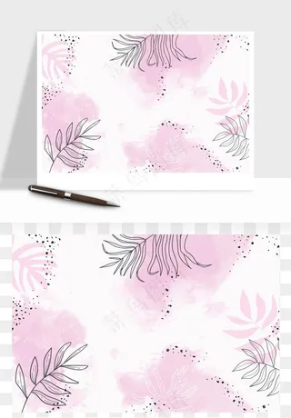 水彩花卉手绘矢量背景