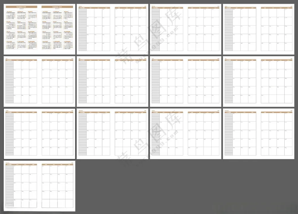 月历每日工作计划设计