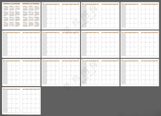 月历每日工作计划设计