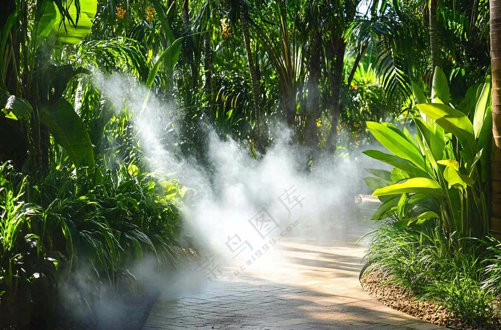 热带植物园绿植摄影图