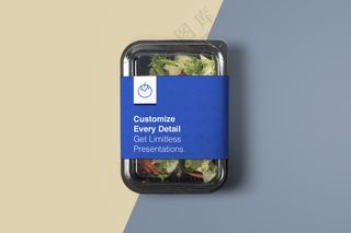 蔬菜沙拉包装标签样机超市品牌vi提案PS模板18