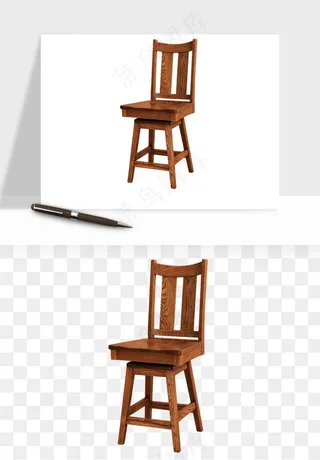 中式木椅子png免抠