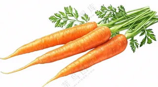 新鲜胡萝卜蔬菜免抠