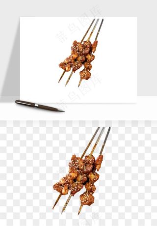 实物烧烤烤肉美食png免抠