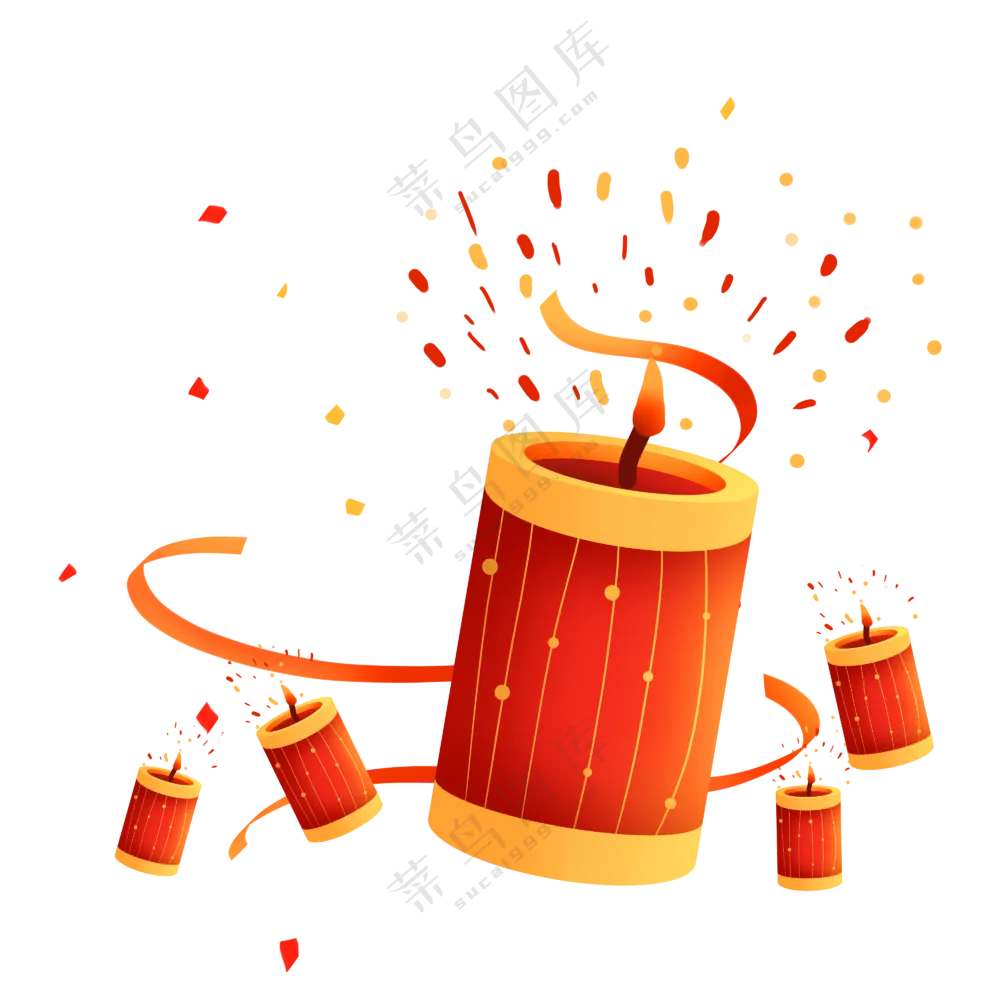 鞭炮   新年鞭炮   炮仗   鞭炮素材  免扣素材   透明素材