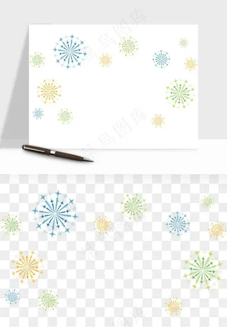 卡通烟花烟火礼花png免抠